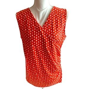 Talbots Faux Wrap Sleeveless Top